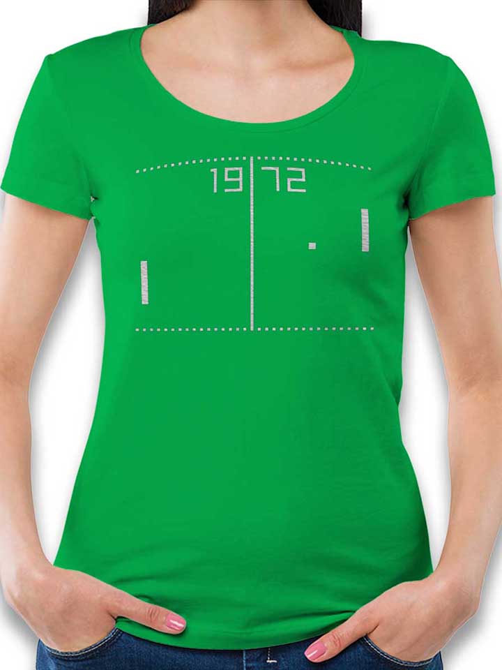 Pong 1972 Womens T-Shirt green L
