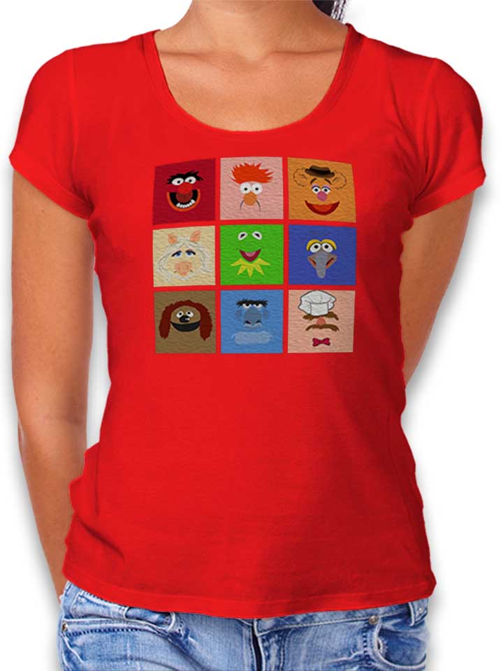 Pop Art Muppets Damen T-Shirt rot L