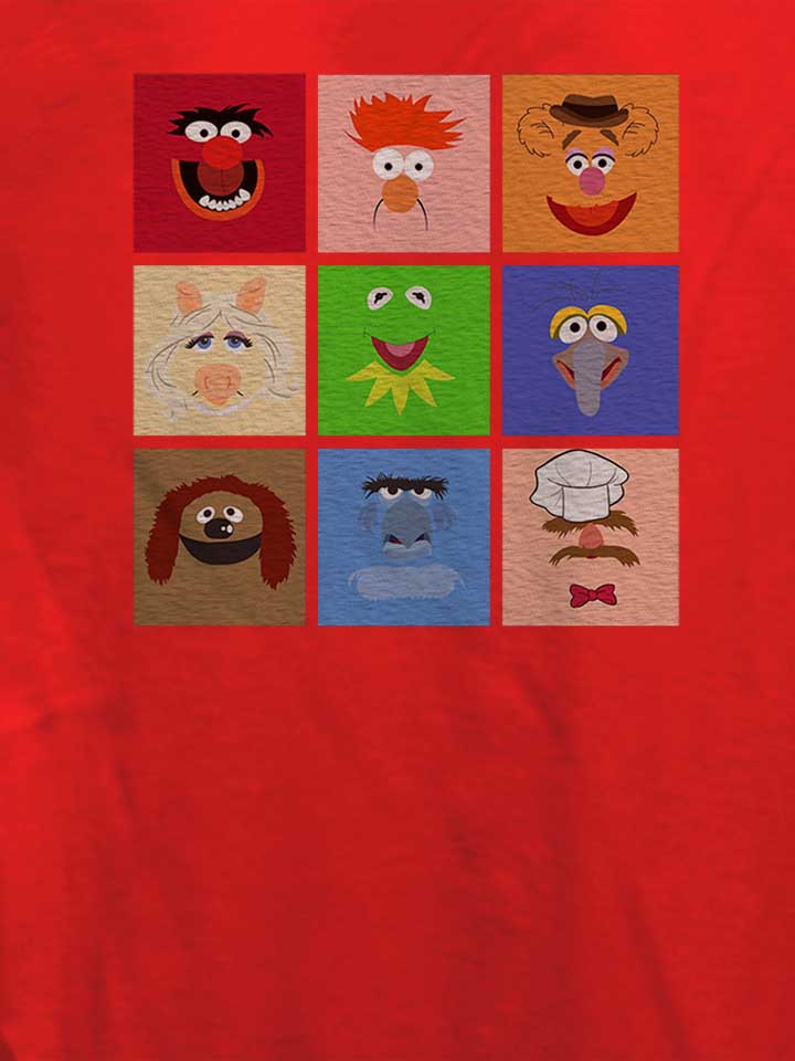 pop-art-muppets-damen-t-shirt rot 4