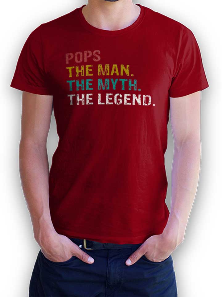 pops-man-myth-legend-t-shirt bordeaux 1