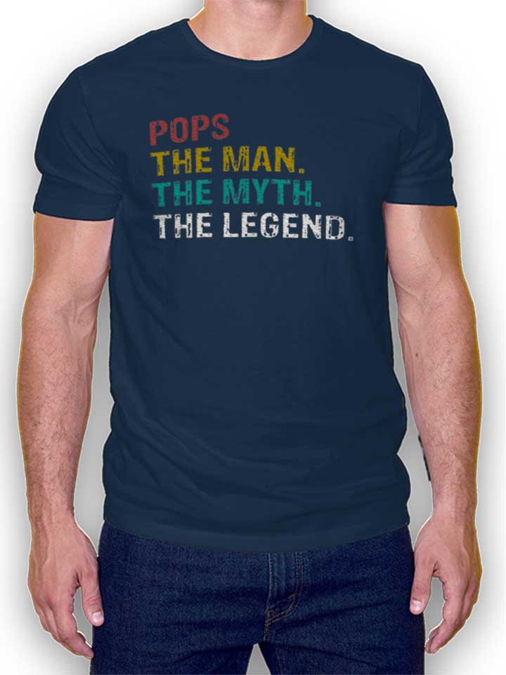 Pops Man Myth Legend T-Shirt dunkelblau L