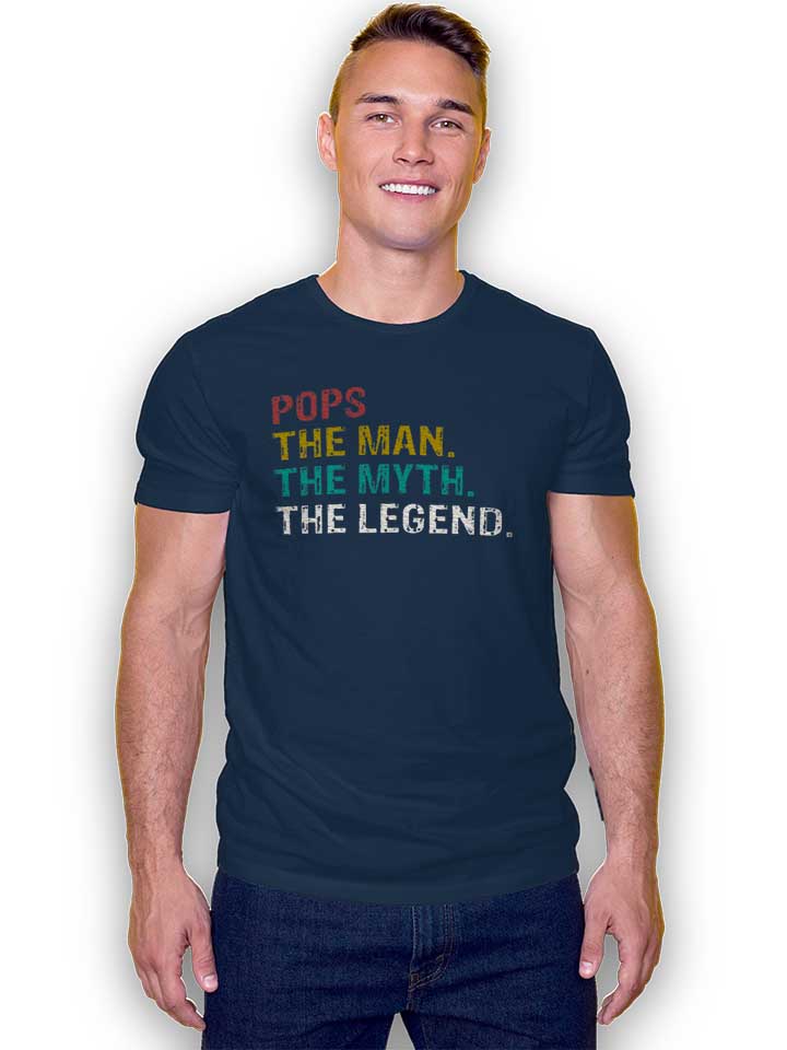 pops-man-myth-legend-t-shirt dunkelblau 2