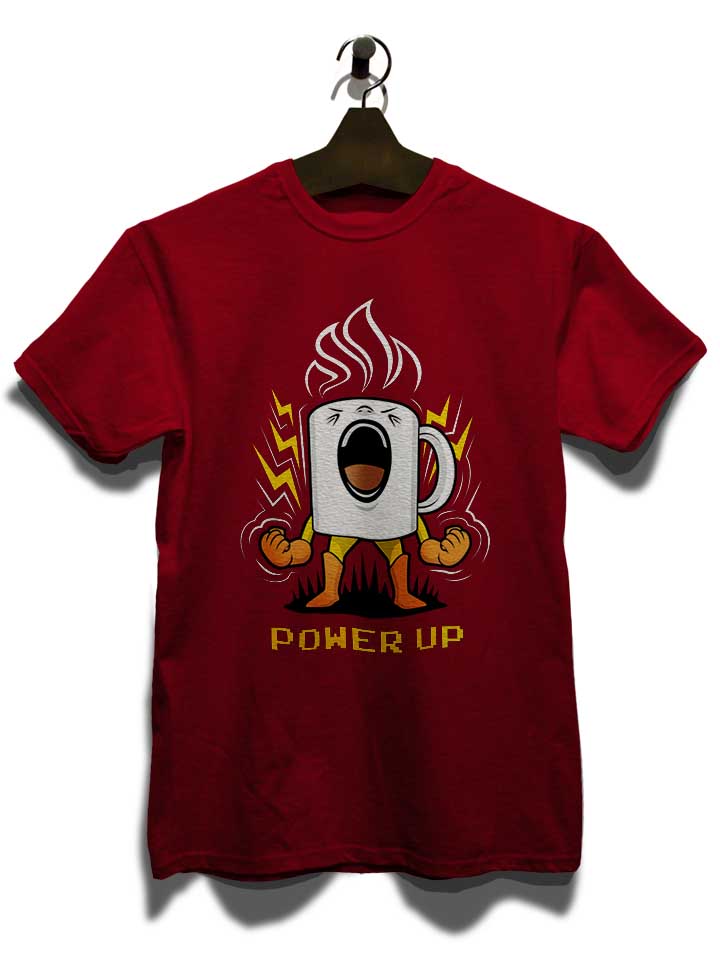 power-up-coffee-t-shirt bordeaux 3