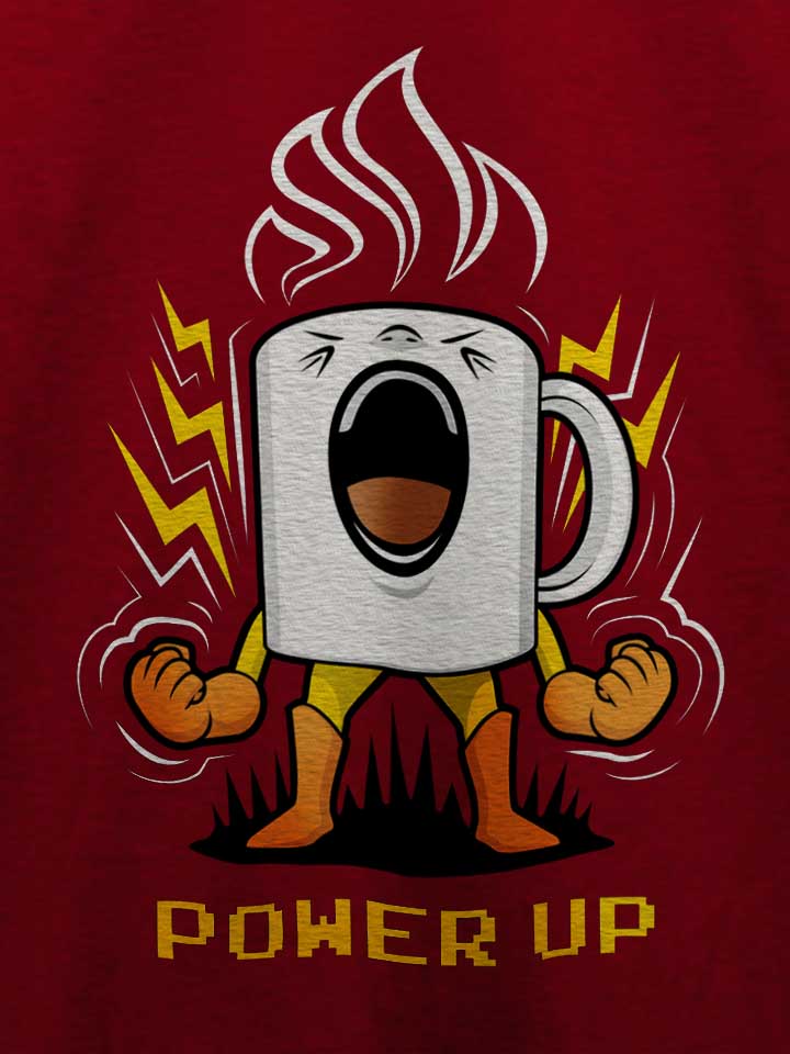 power-up-coffee-t-shirt bordeaux 4
