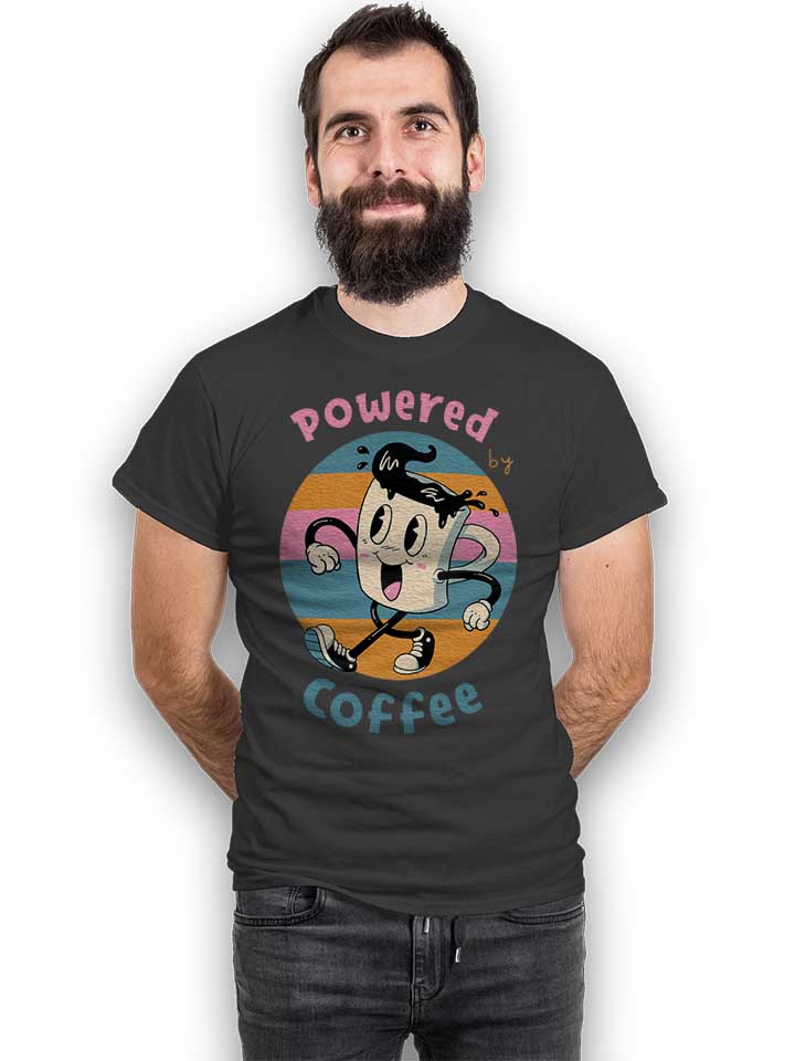 powered-by-coffee-t-shirt dunkelgrau 2