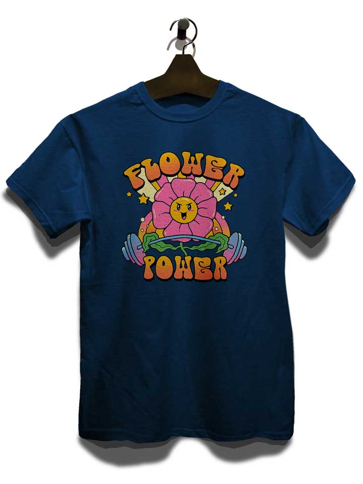 powerful-flower-t-shirt dunkelblau 3