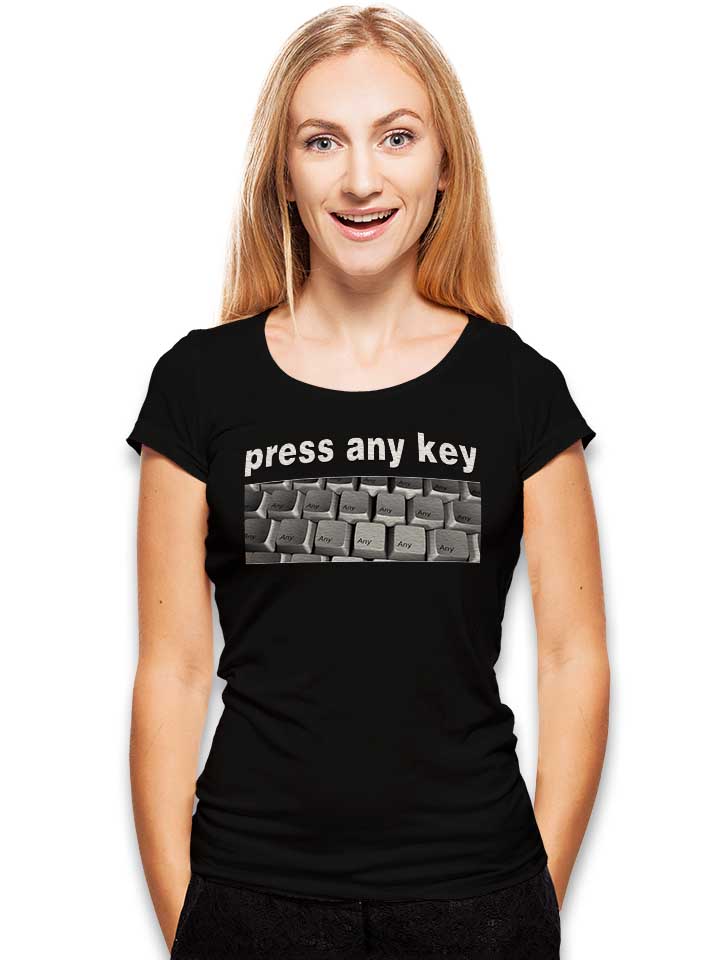 press-any-key-damen-t-shirt schwarz 2