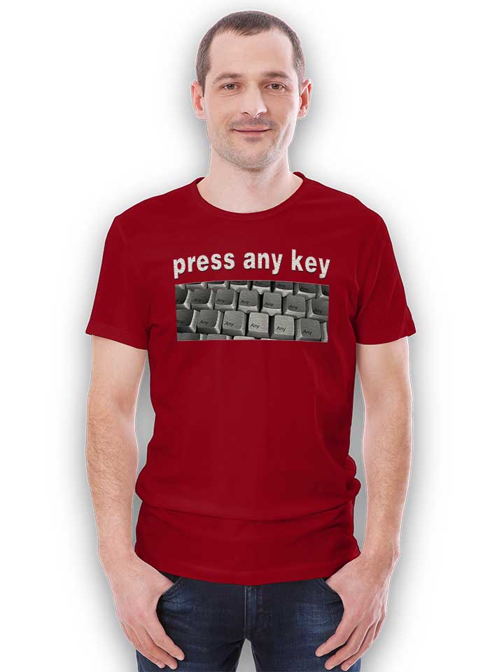 press-any-key-t-shirt bordeaux 2