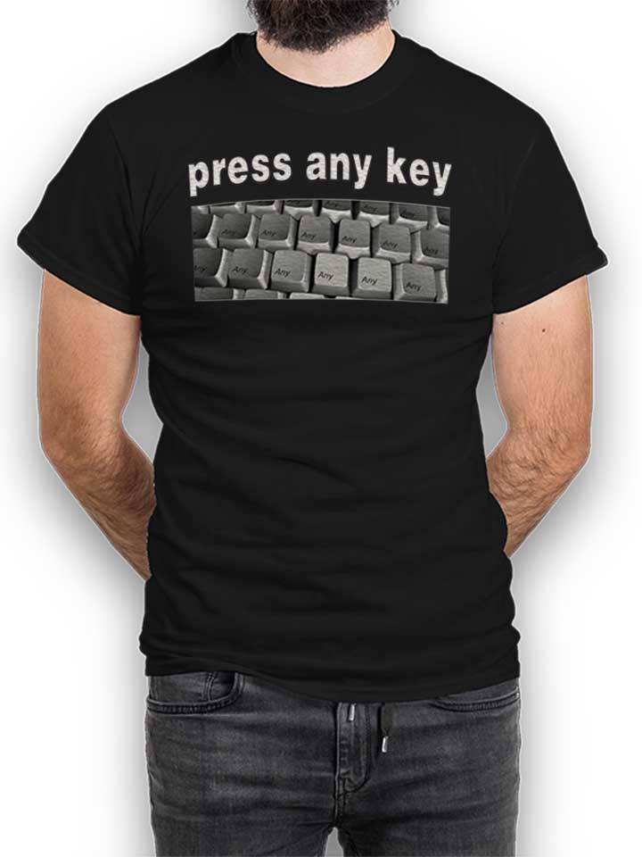 Press Any Key T-Shirt schwarz L