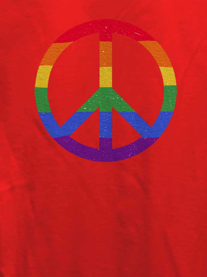pride-and-peace-symbol-damen-t-shirt rot 4