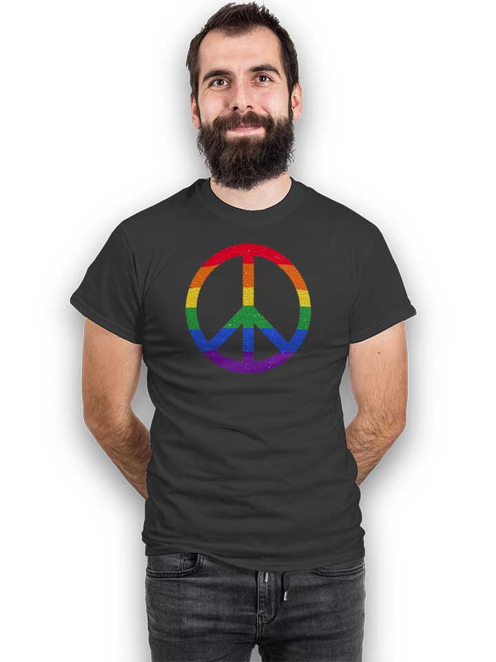 pride-and-peace-symbol-t-shirt dunkelgrau 2