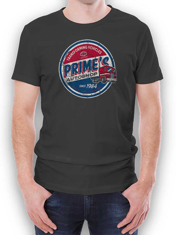 Primes Autoshop T-Shirt dunkelgrau L