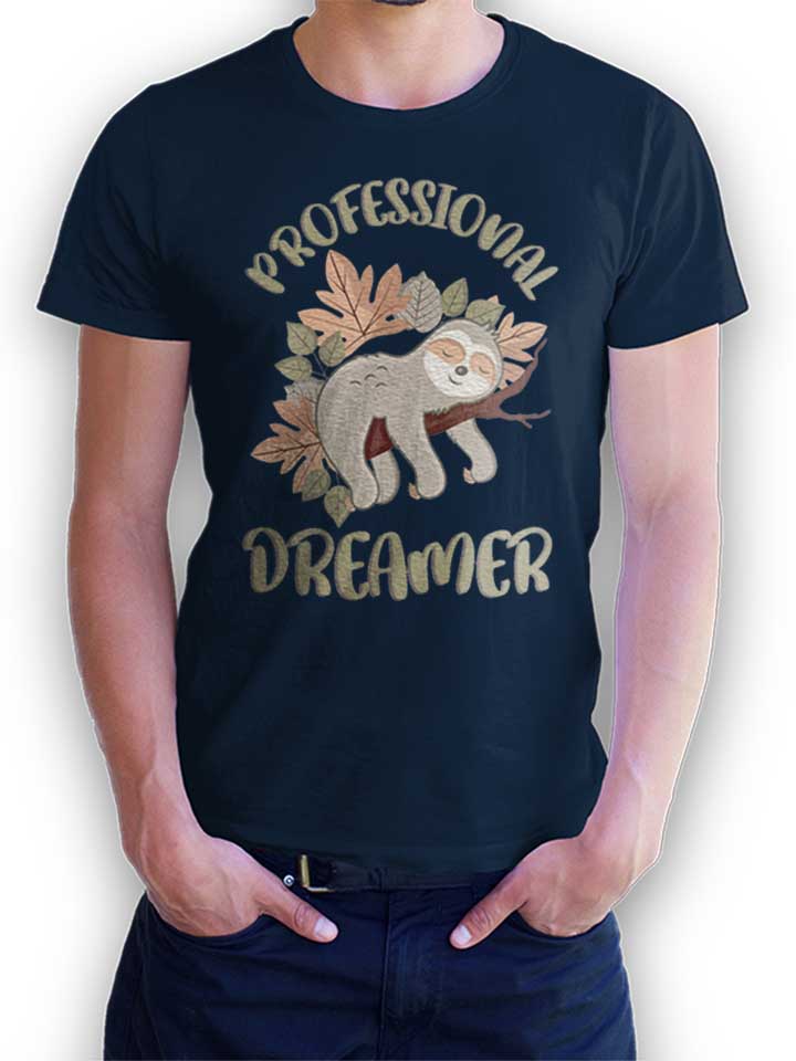 Professional Dreamer Sloth T-Shirt bleu-marine L
