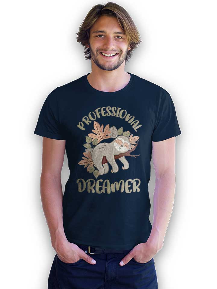 professional-dreamer-sloth-t-shirt dunkelblau 2