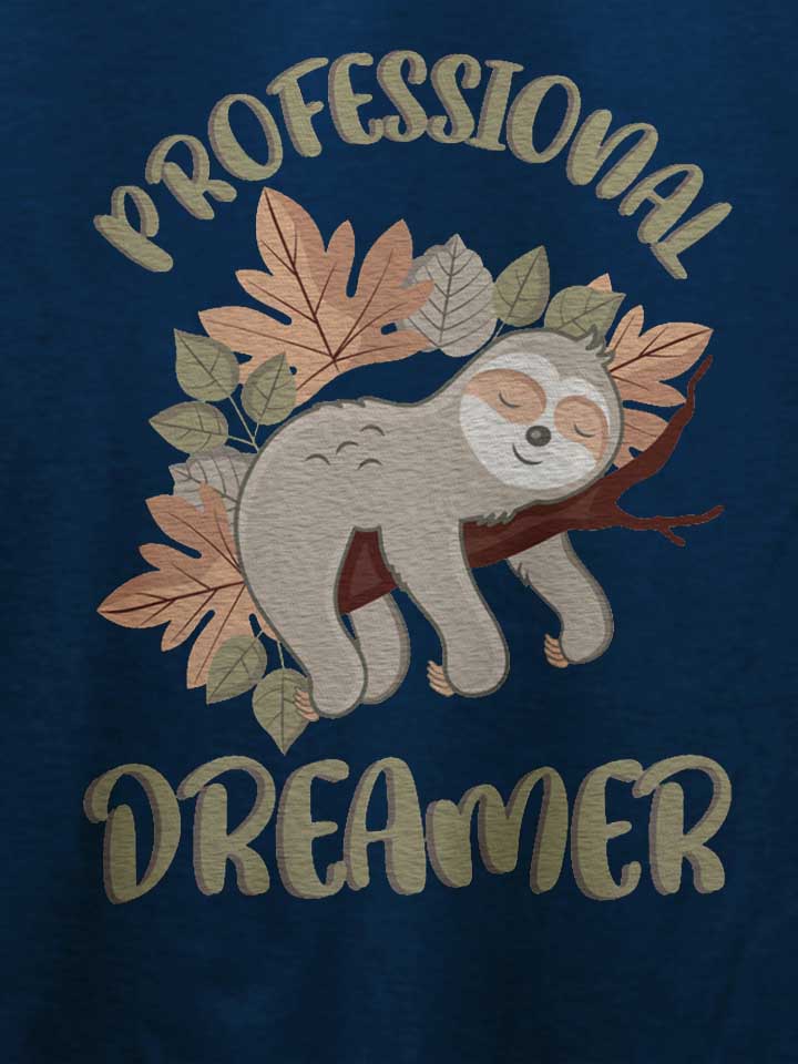 professional-dreamer-sloth-t-shirt dunkelblau 4