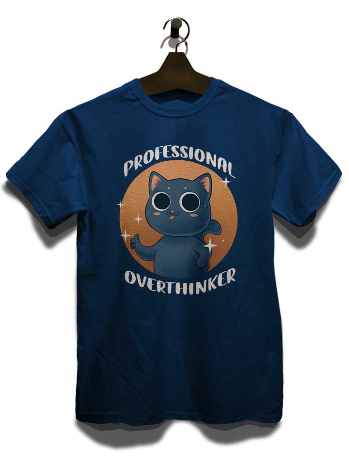 professional-overthinker-cat-t-shirt dunkelblau 3