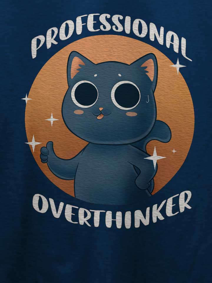 professional-overthinker-cat-t-shirt dunkelblau 4
