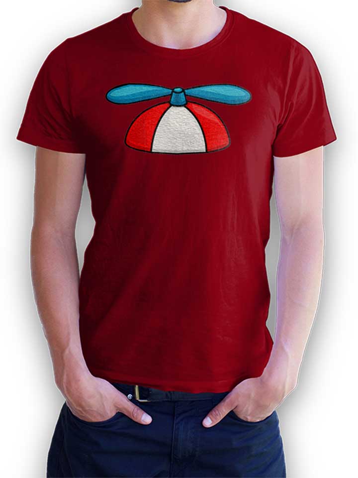 propeller-cap-t-shirt bordeaux 1
