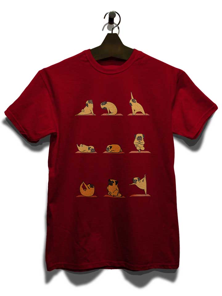 pug-yoga-t-shirt bordeaux 3