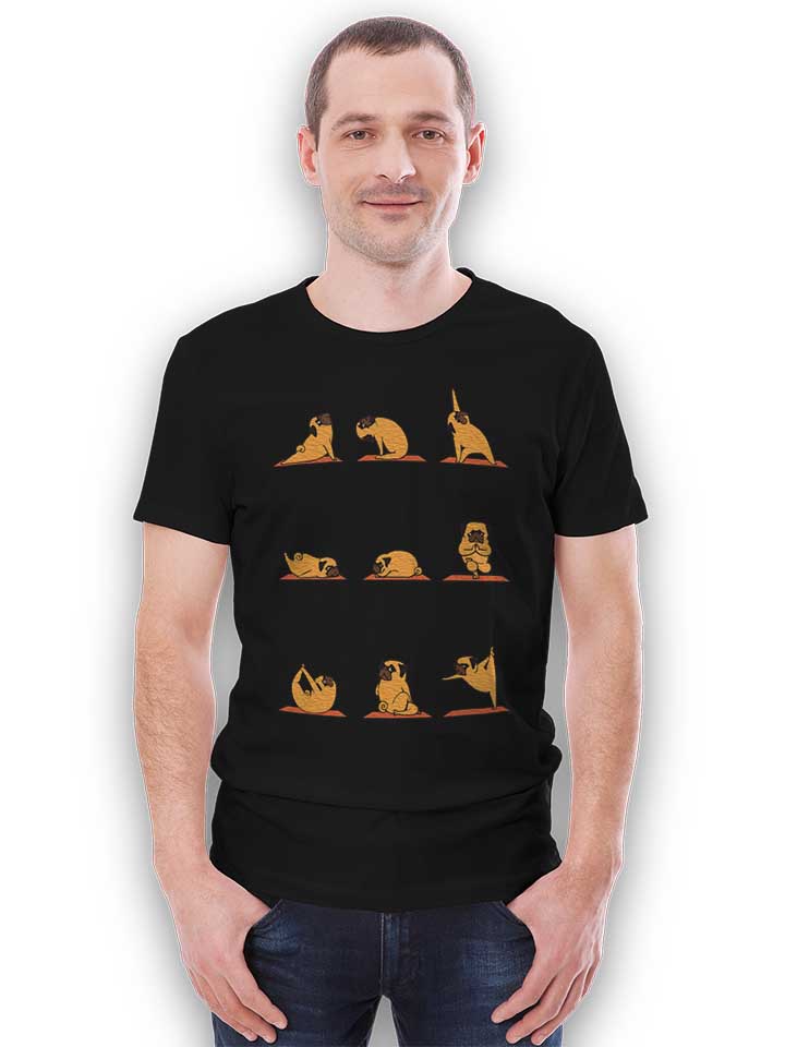 pug-yoga-t-shirt schwarz 2