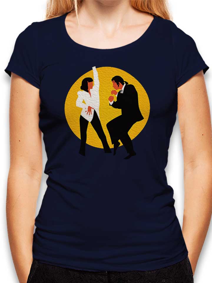 Pulp Fiction Dance Damen T-Shirt dunkelblau L