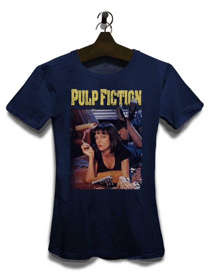 pulp-fiction-vintage-damen-t-shirt dunkelblau 3