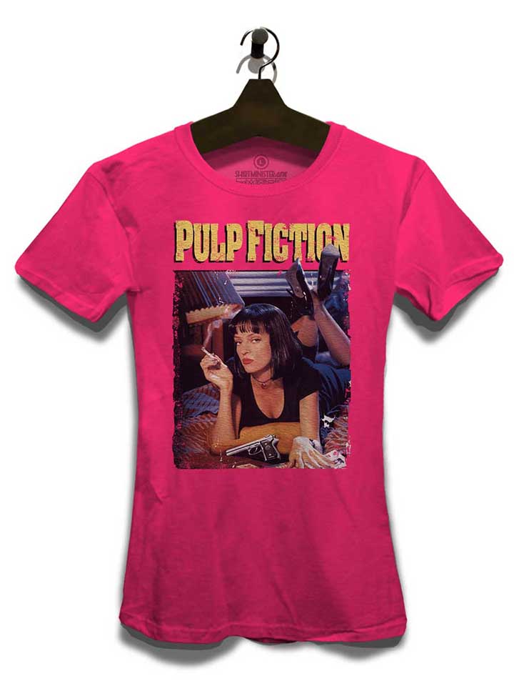 pulp-fiction-vintage-damen-t-shirt fuchsia 3