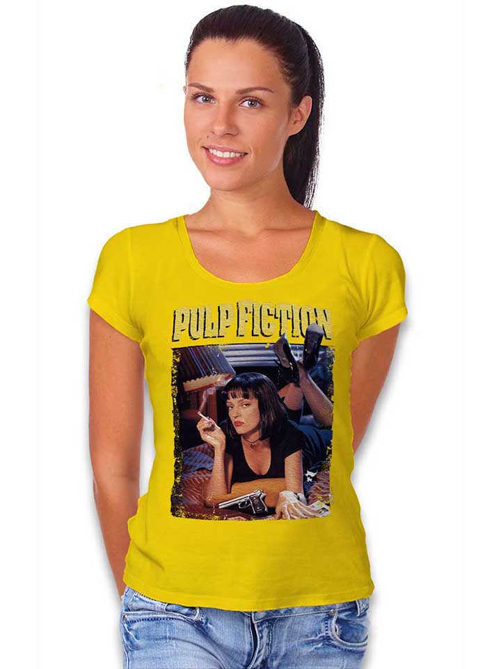 pulp-fiction-vintage-damen-t-shirt gelb 2