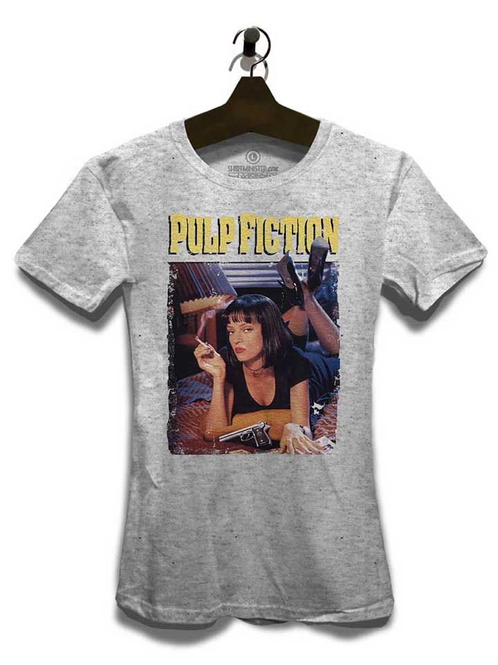 pulp-fiction-vintage-damen-t-shirt grau-meliert 3