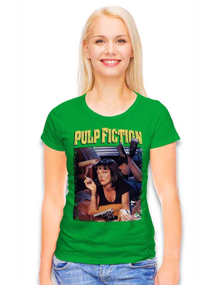 pulp-fiction-vintage-damen-t-shirt gruen 2