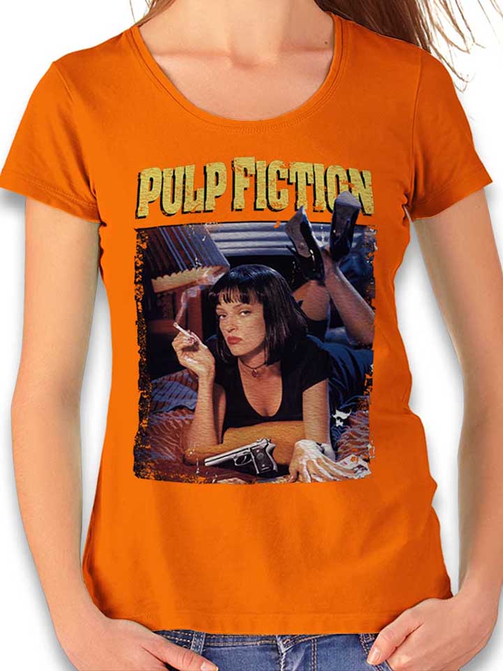 pulp-fiction-vintage-damen-t-shirt orange 1