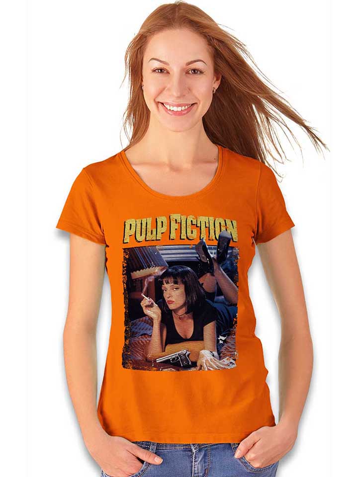 pulp-fiction-vintage-damen-t-shirt orange 2