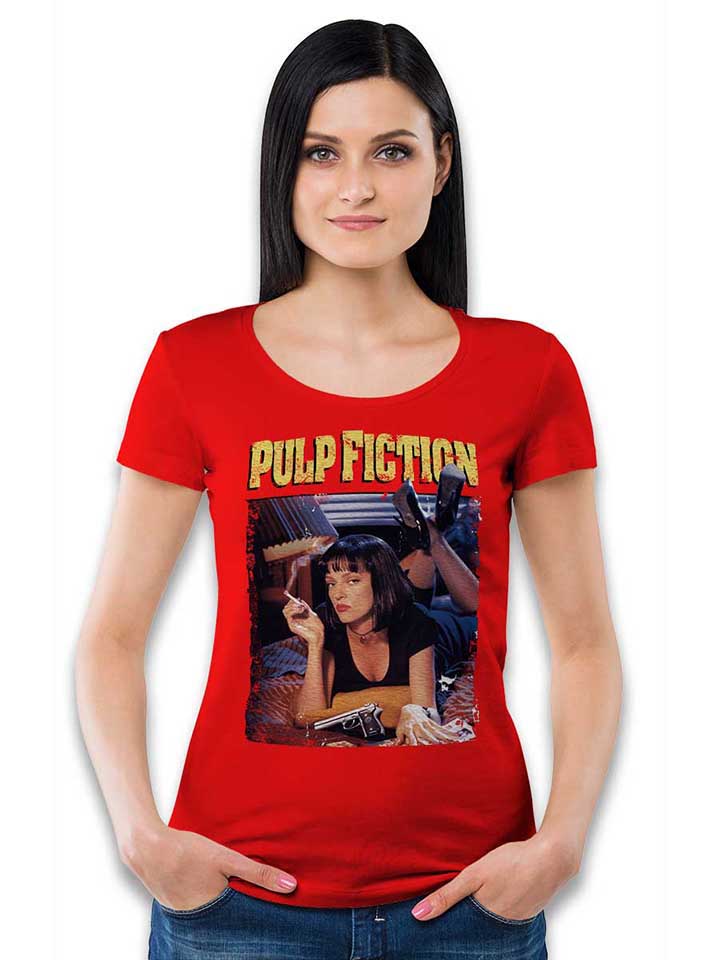 pulp-fiction-vintage-damen-t-shirt rot 2