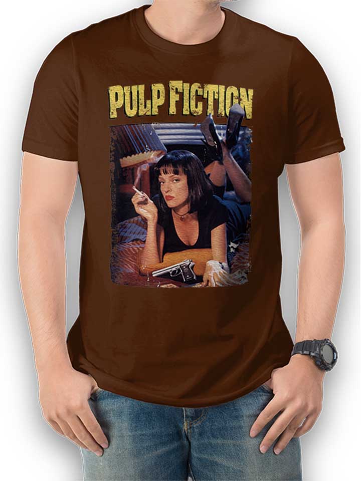 Pulp Fiction Vintage Camiseta marrn L