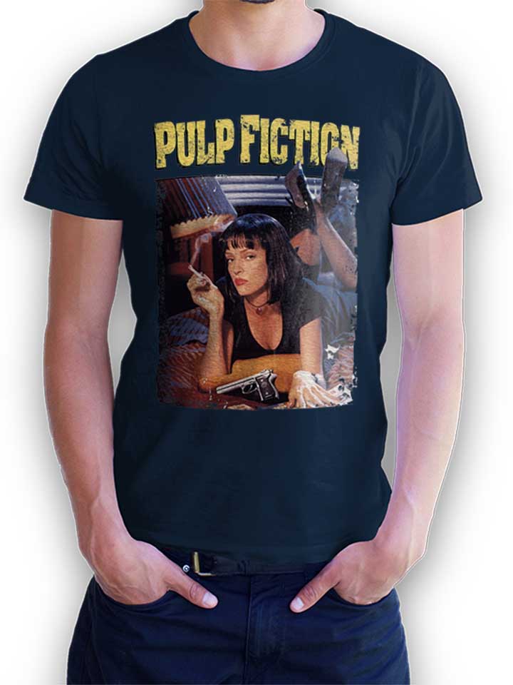 pulp-fiction-vintage-t-shirt dunkelblau 1