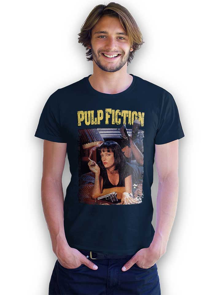 pulp-fiction-vintage-t-shirt dunkelblau 2