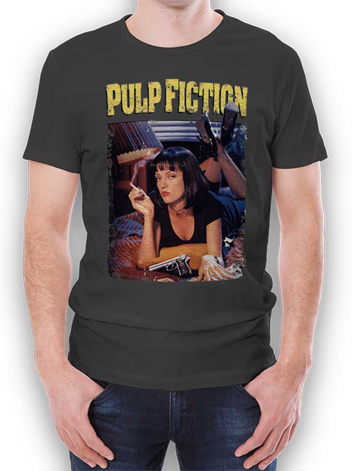 pulp-fiction-vintage-t-shirt dunkelgrau 1