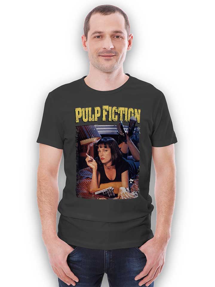 pulp-fiction-vintage-t-shirt dunkelgrau 2
