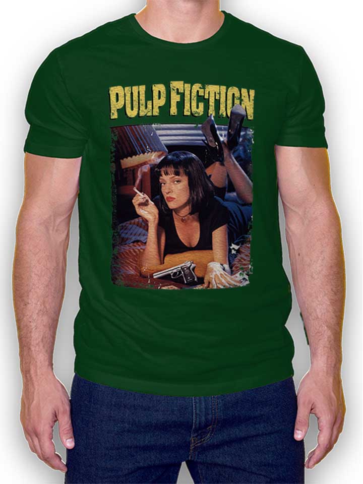 Pulp Fiction Vintage T-Shirt vert-fonc L