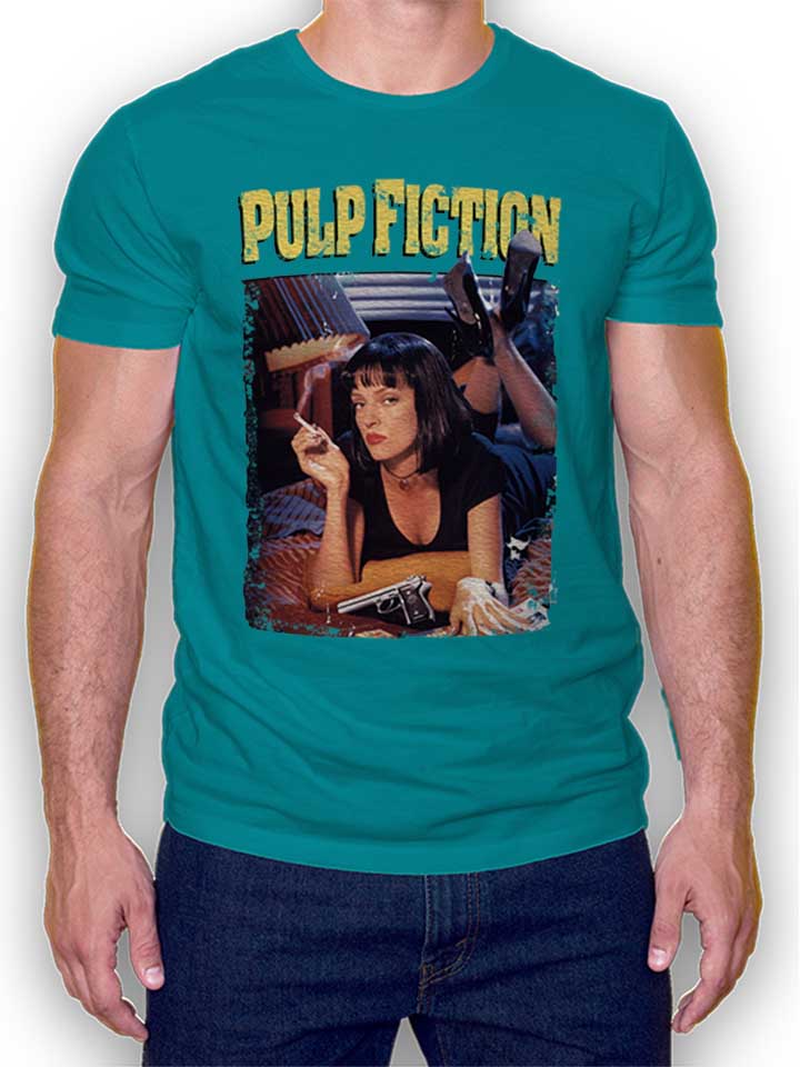 Pulp Fiction Vintage T-Shirt tuerkis L