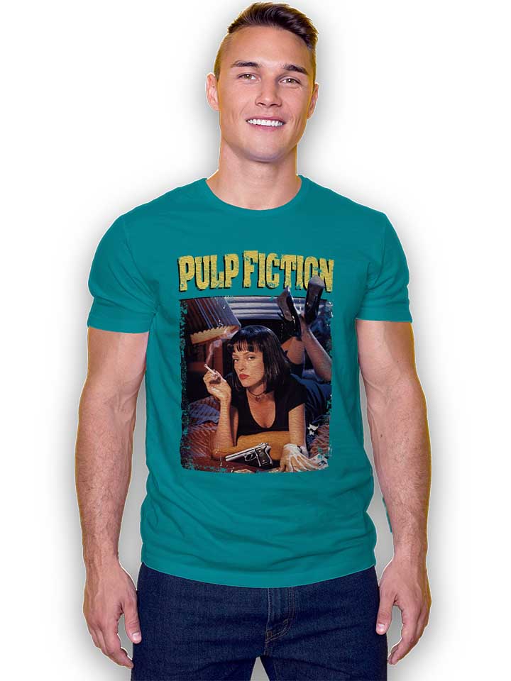 pulp-fiction-vintage-t-shirt tuerkis 2