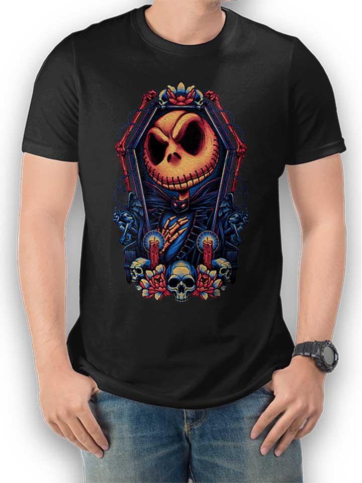 Pumpkin King Skellingtion T-Shirt schwarz L