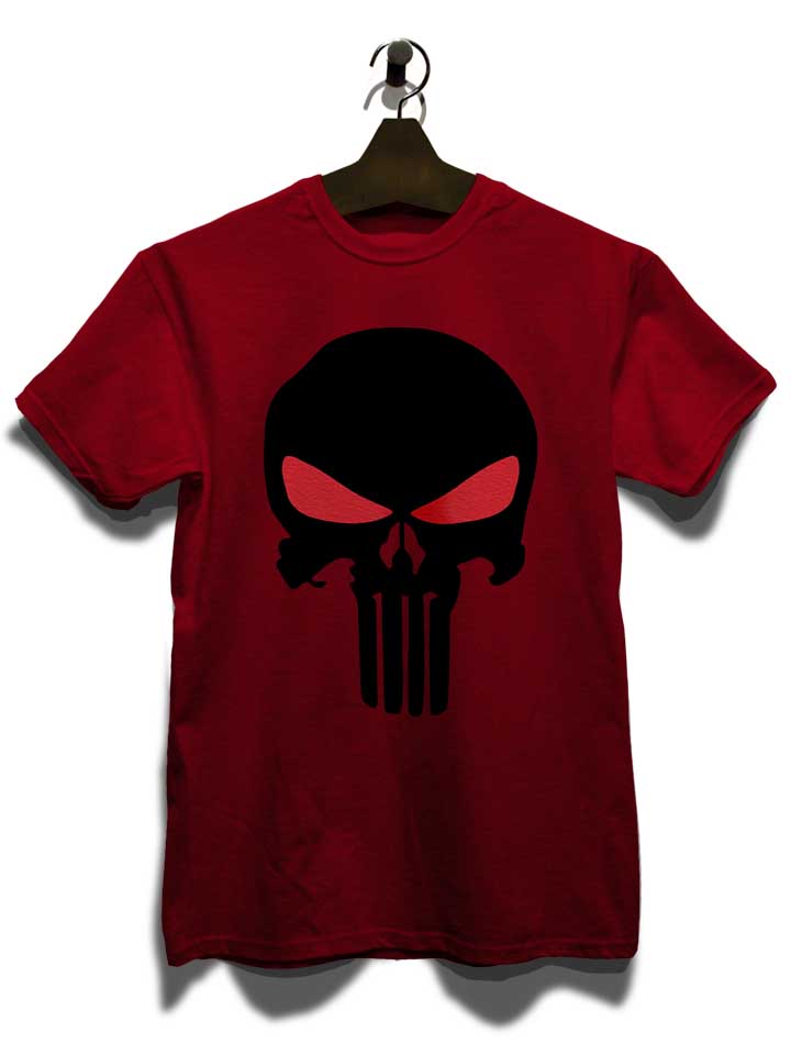 punisher-red-eye-skull-t-shirt bordeaux 3