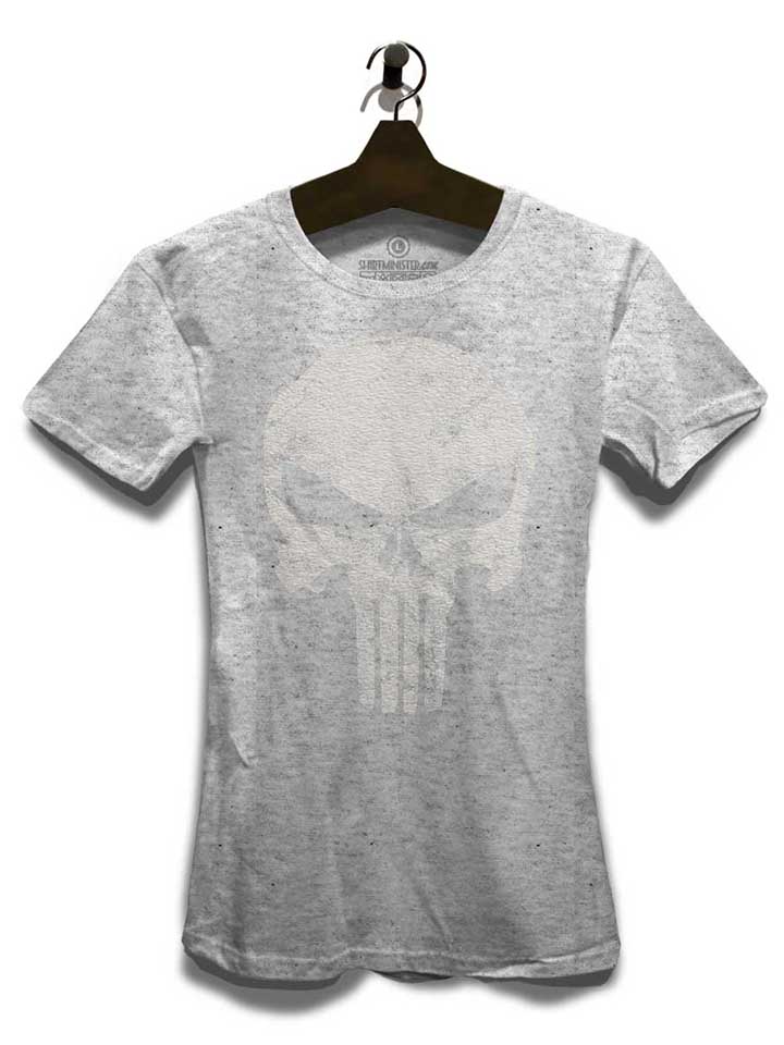 punisher-vintage-skull-damen-t-shirt grau-meliert 3