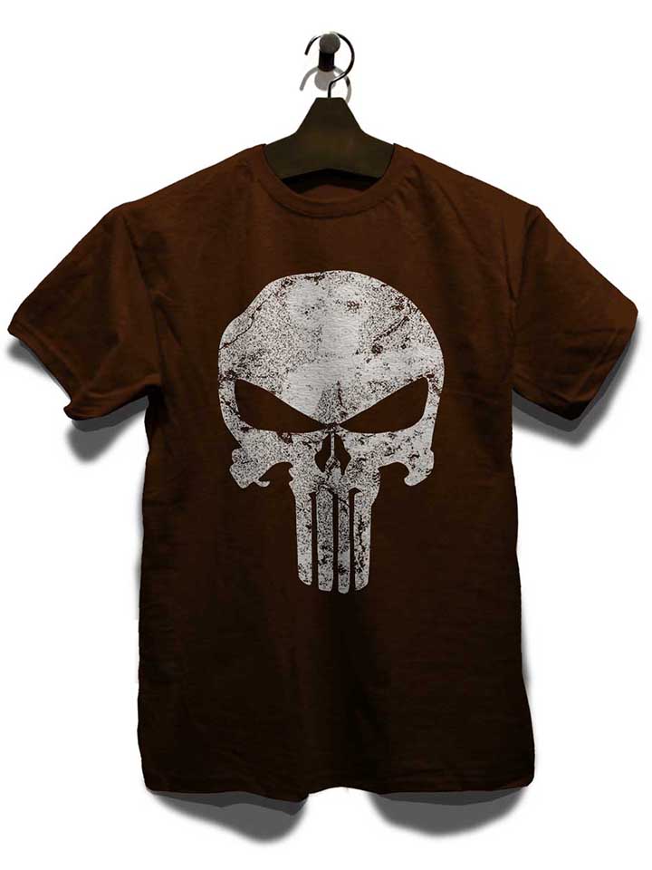 punisher-vintage-skull-t-shirt braun 3
