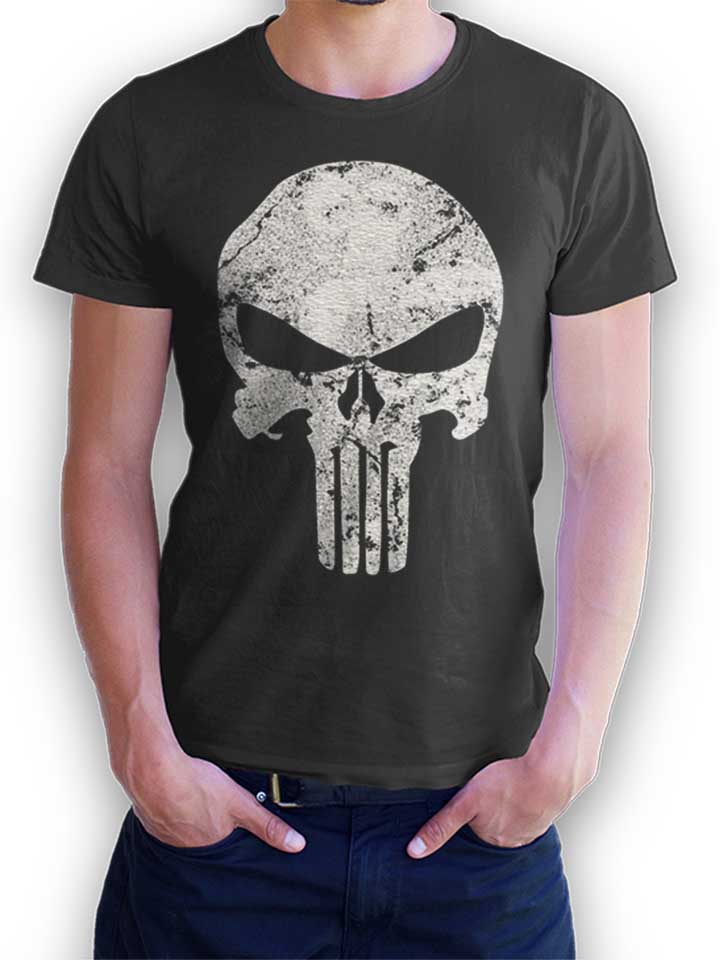 Punisher Vintage Skull Camiseta gris-oscuro L