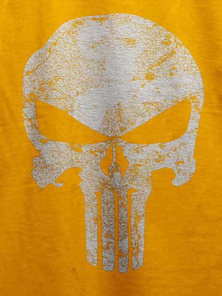 punisher-vintage-skull-t-shirt gelb 4