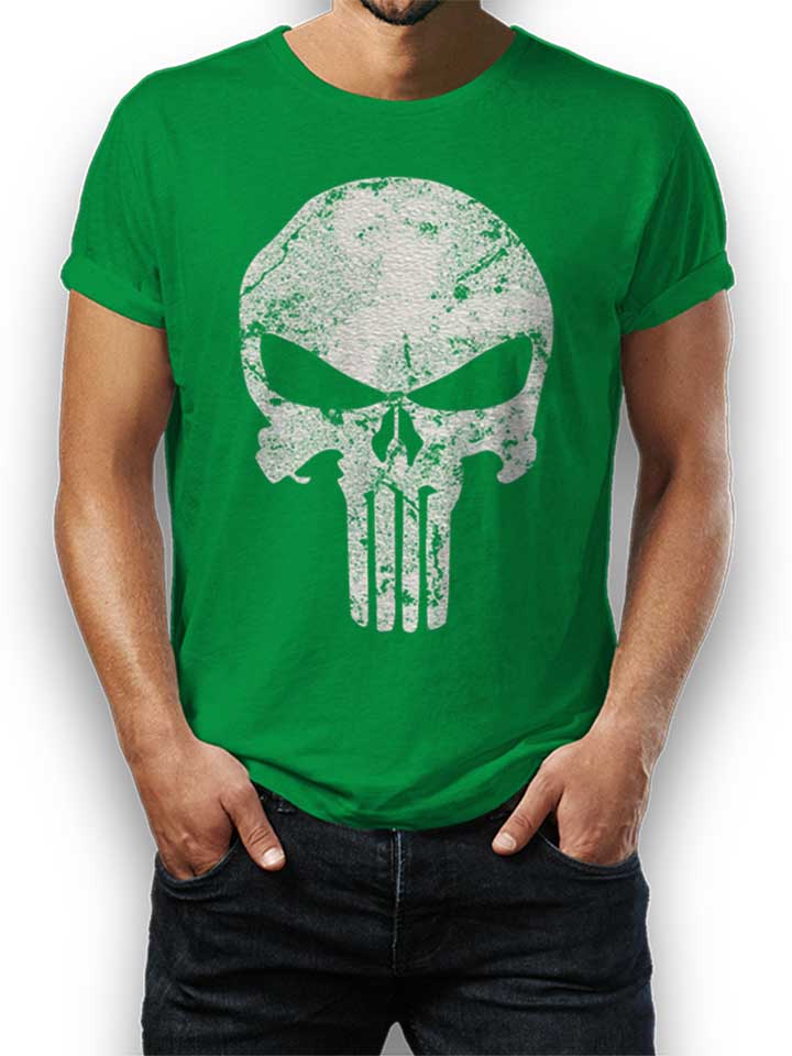 punisher-vintage-skull-t-shirt gruen 1