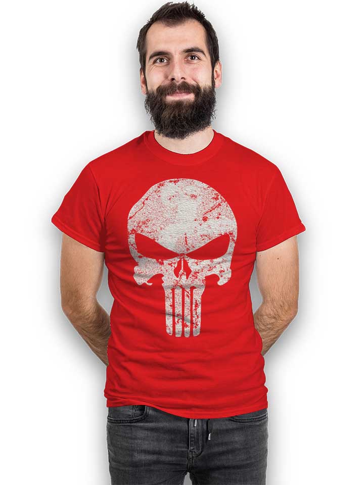 punisher-vintage-skull-t-shirt rot 2