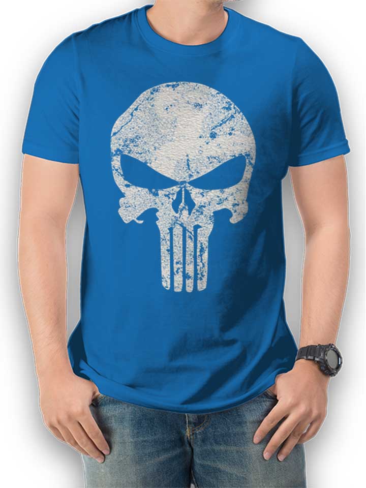 Punisher Vintage Skull Camiseta azul-real L